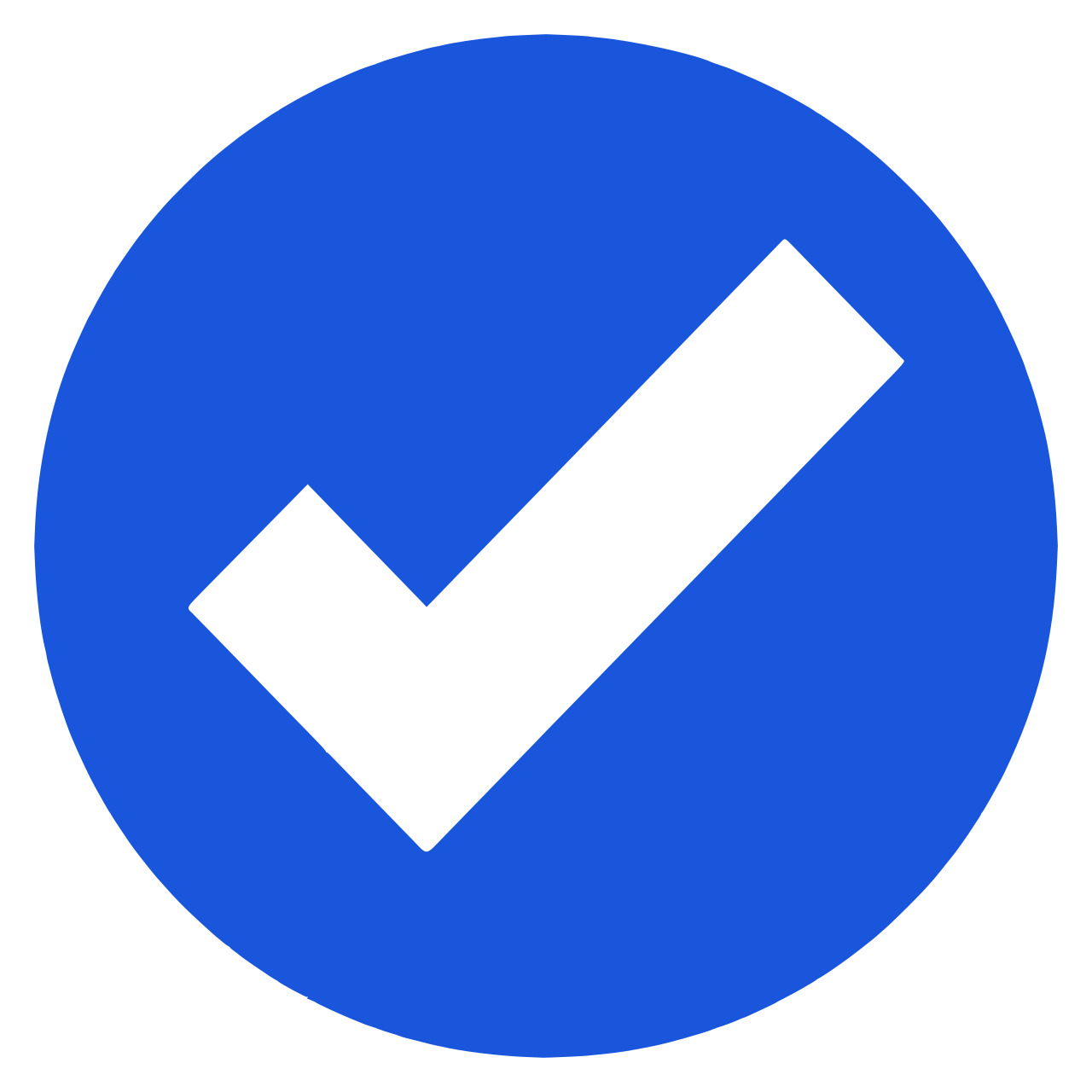 blue circle checkmark