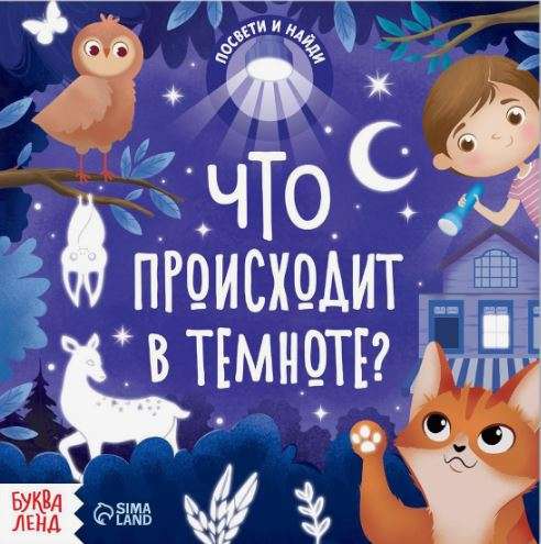 Книга с фонариком Что происходит в темноте?