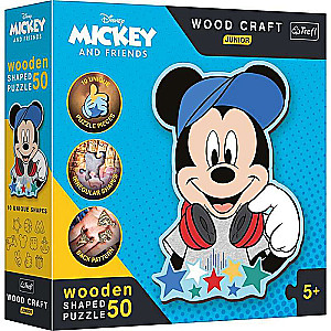 Пазл 50 Wood Craft Junior Trefl: In Mickey's world