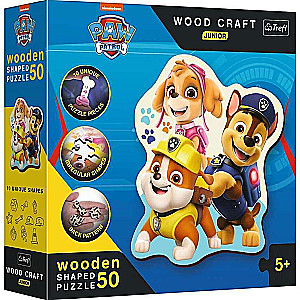 Пазл 50 Wood Craft Junior Trefl: Funny Paw Patrol