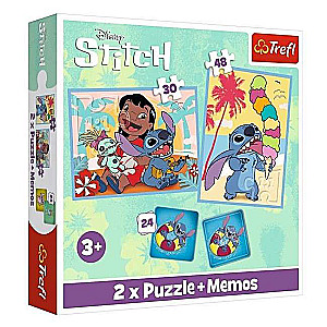 Пазл 2in1 + Memos Trefl: Disney Lilo&Stitch