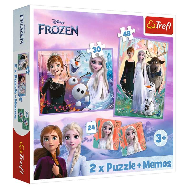 Пазл 2in1 + Memos Trefl: Disney Frozen 2