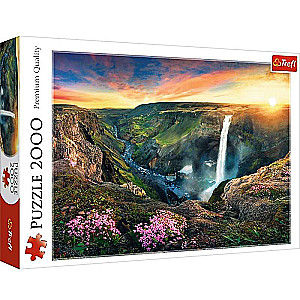 Пазл 2000 Trefl: Háifoss Waterfall, Iceland