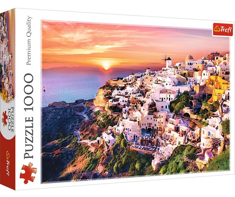 Пазл 1000 Trefl: Sunset over Santorini