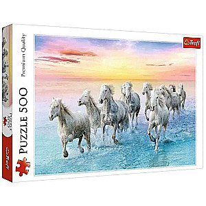 Пазл 500 Trefl: Galloping white horses