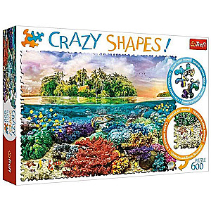 Пазл 600 Crazy Shapes Trefl: Tropical island