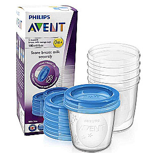 Контейнеры для хранения грудного молока Philips Avent - 180 мл, 5 шт. 