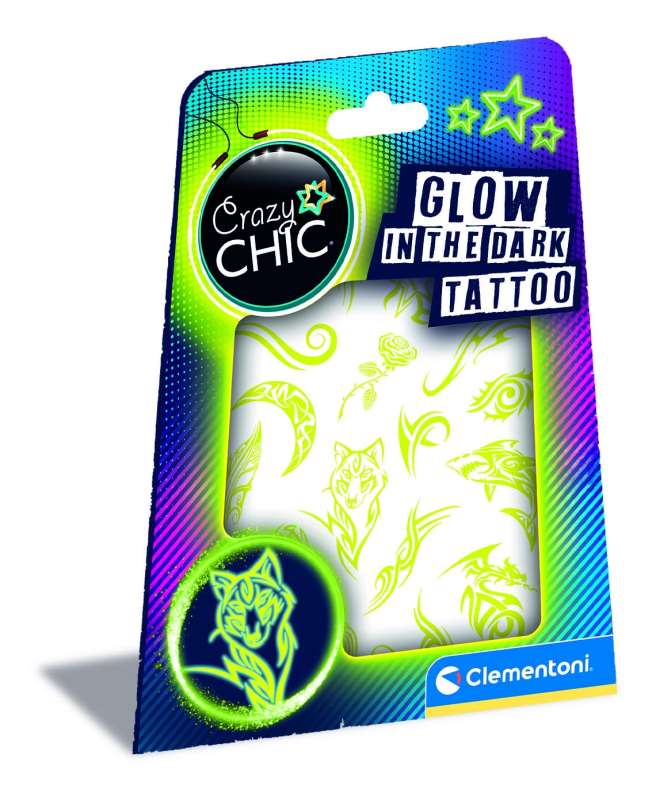 Набор для татуировок Clementoni: Glow in The Dark Tattoo