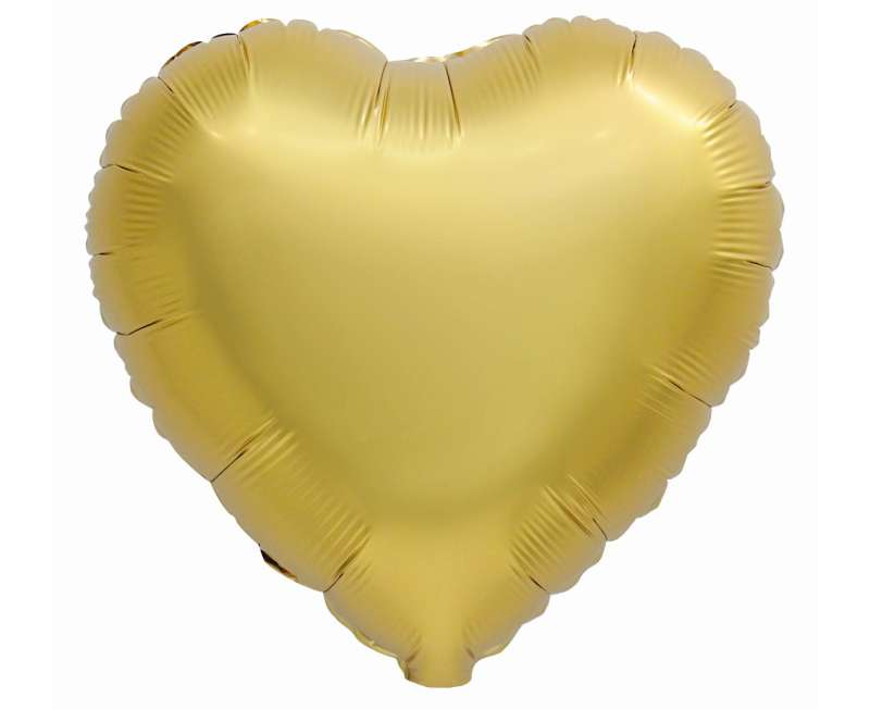 Foil balloon 18 - Golden Heart, matte