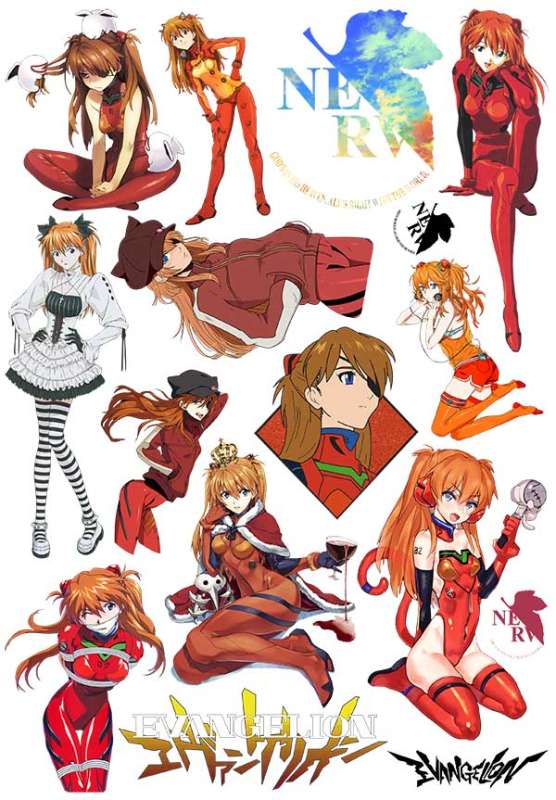 Наклейки Evangelion Asuka Langley