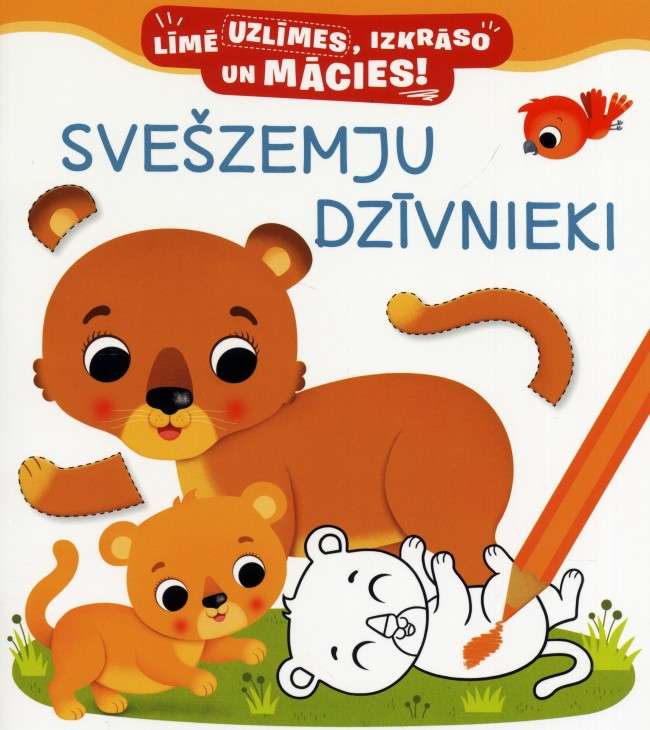 Līmē uzlīmes, izkrāso. Svešzemju dzīvnieki