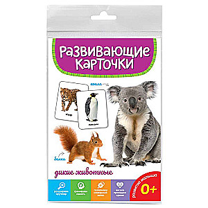 Развивающие карточки. Дикие животные