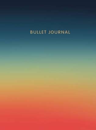 Блокнот в точку: Bullet Journal закат, 160 л., с наклейками