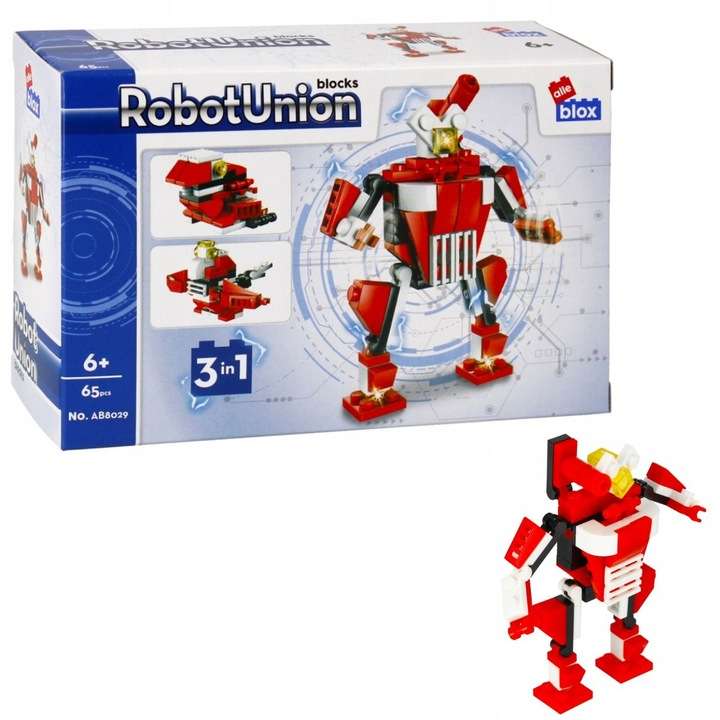 Конструктор 65 дет. RobotUnion, красный