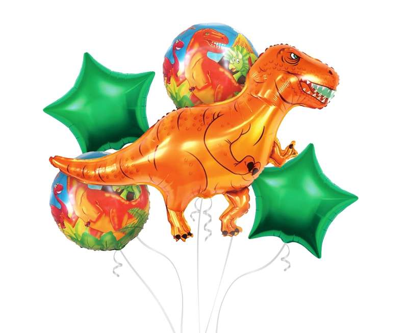 Foil balloon set 5 pcs. DINO