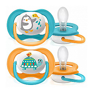 Philips Avent пустышка Ultra Air Animals, 6-18M 2 шт., мальчикам