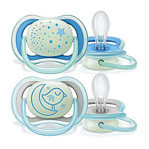 Philips Avent пустышка Ultra Air Night, 6-18M, 2шт.  синяя