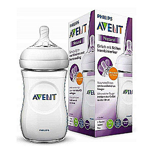 Philips Avent Natural бутылочка 260 ml, соска с медленным потоком, 1m+