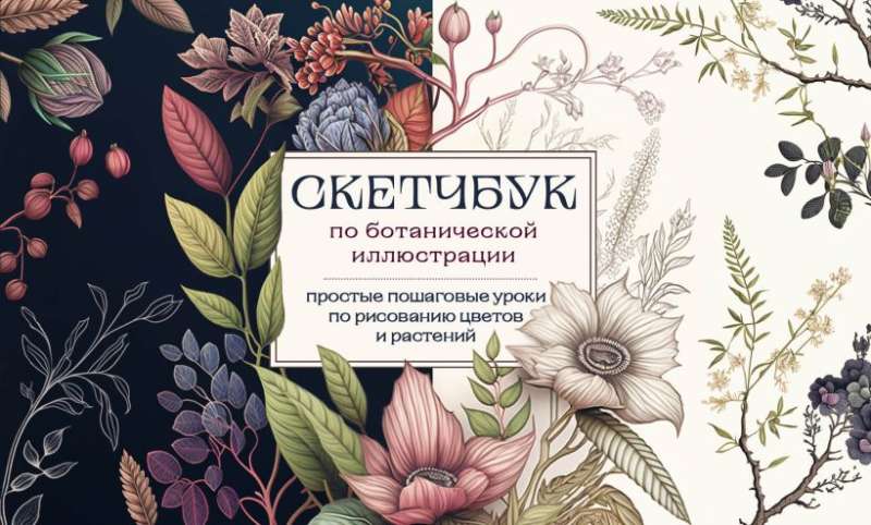 Скетчбук по ботанической иллюстрации. Простые пошаговые уроки по рисованию цветов и растений