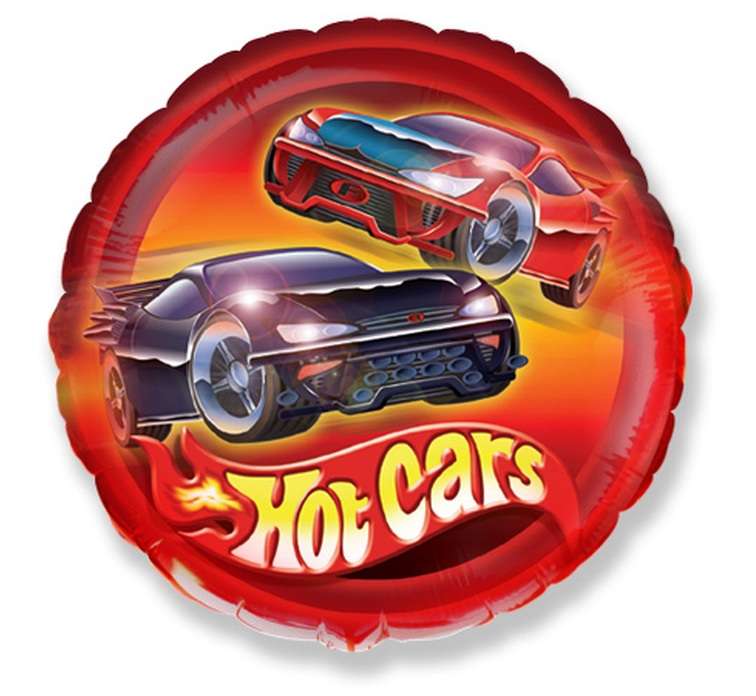 Фольгированный шар 18/46 см Hot Cars