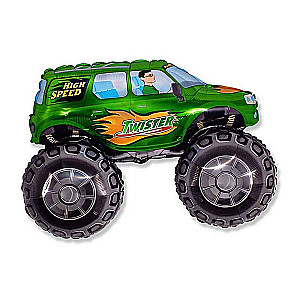 Twister Car green foil balloon