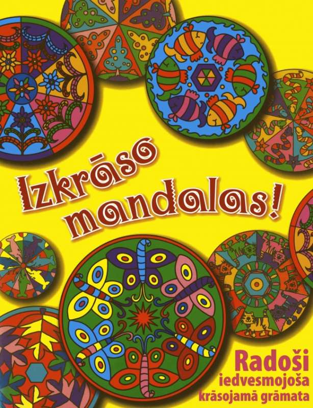 Izkrāso mandalas! krāsojamā grāmata