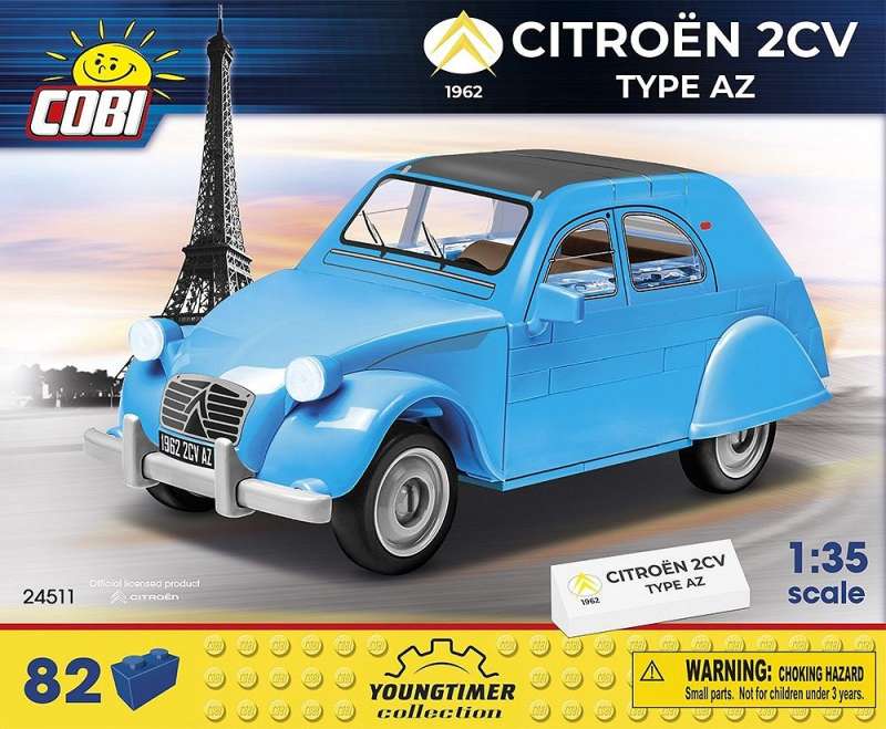 Конструктор - COBI Citroen 2CV Type AZ 1962, 82 деталей