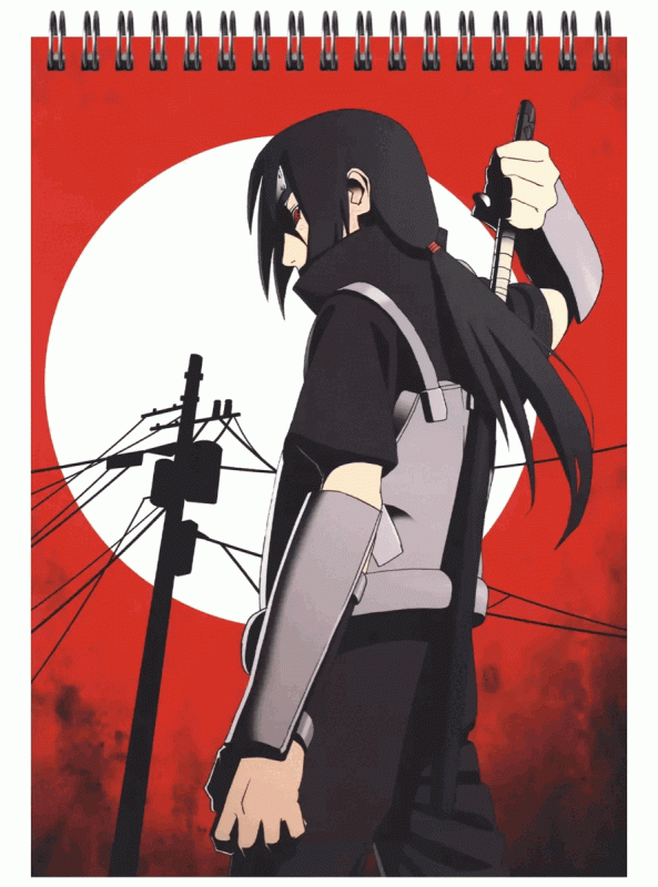 Скетчбук для рисования A5 Наруто - Itachi Uchiha