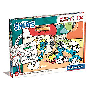 Пазл 104 CLEMENTONI DOUBLE FACE SMURFS