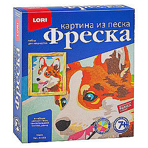 Фреска. Картина из песка Корги 