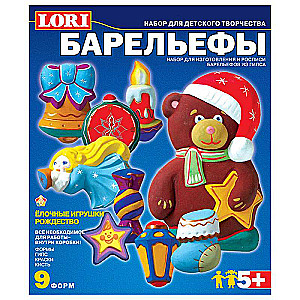 Барельеф - Елочные игрушки.Рождество  