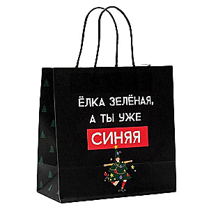 Пакет подарочный А ты уже синяя, 22x22x11 см