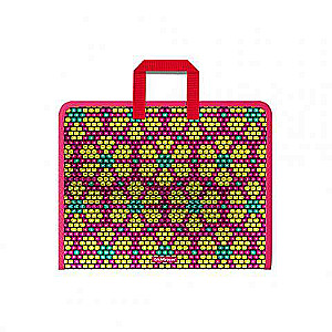 Папка на молнии пластиковая с ручками ErichKrause® Pink&Yellow Beads, А4+