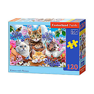 Пазл Kittens with Flowers 120 дет.