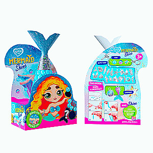 Антистрессовая игрушка - слайм Mermaid Shine Blue and Charms сюрприз