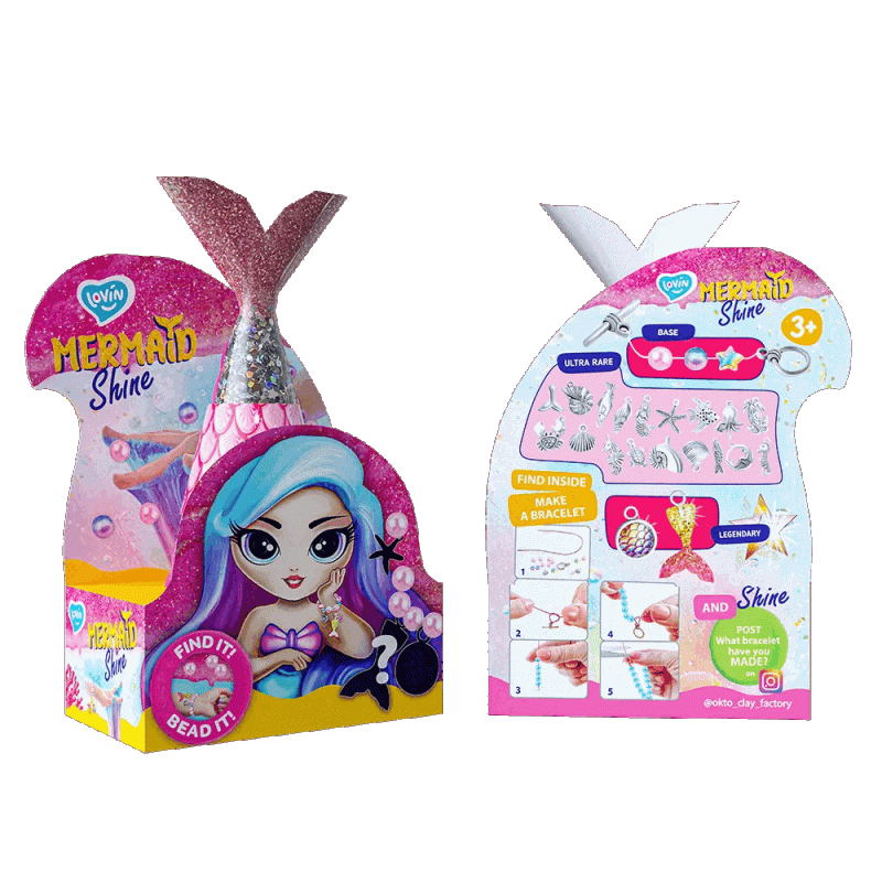 Антистрессовая игрушка - слайм Mermaid Shine Pink and Charms сюрприз