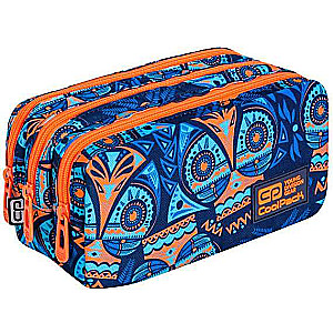 Пенал COOL PACK AZTEC BLUE, 3 отделения