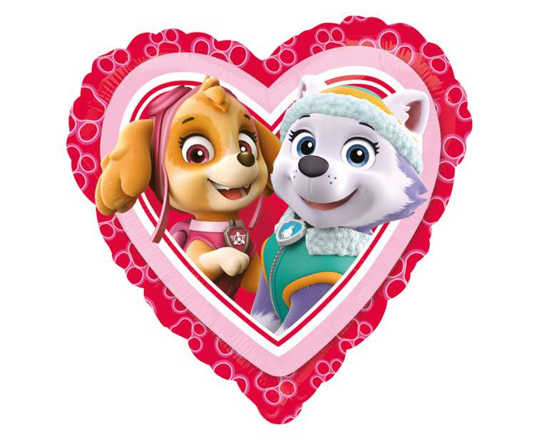 Фольгированный шар 18/43см HRT - Paw Patrol Love - Girl