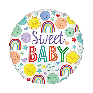 Foil balloon 17/43cm, Standard Sweet Baby