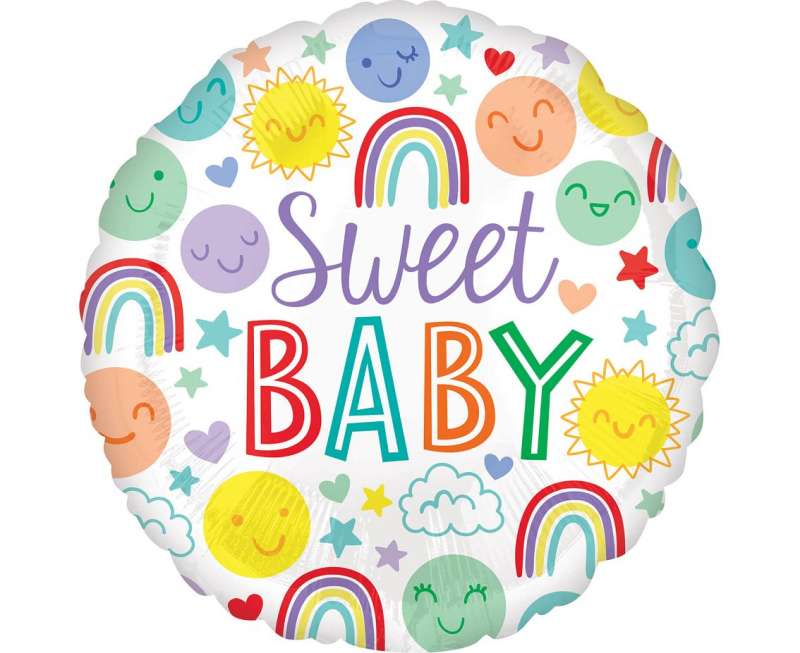 Foil balloon 17/43cm, Standard Sweet Baby