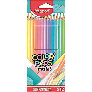 Цветные карандаши MAPED ColorPeps Pastel 12 цветов