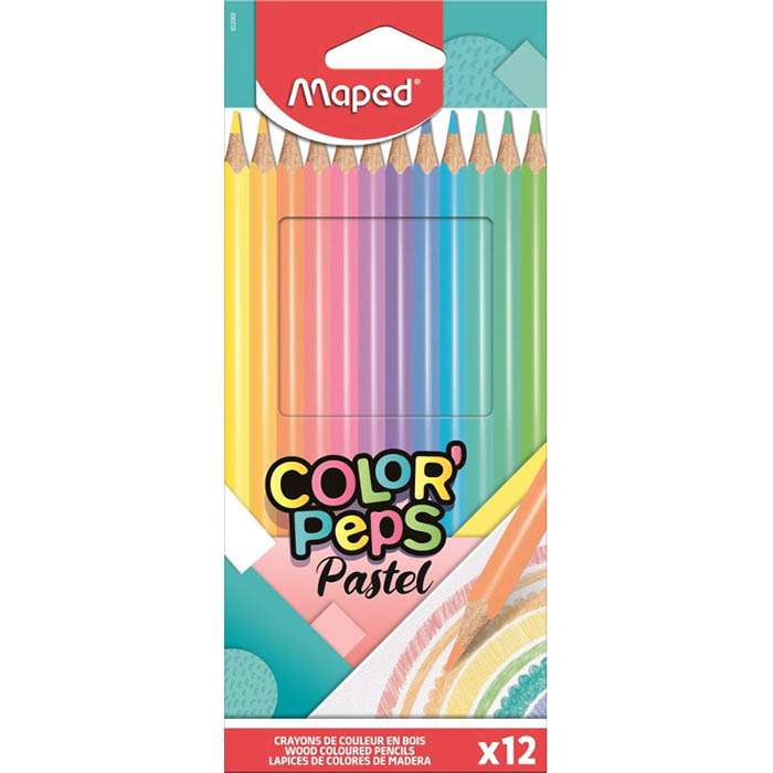 Цветные карандаши MAPED ColorPeps Pastel 12 цветов