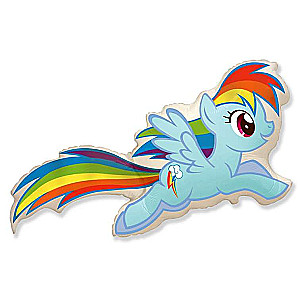 Фольгированный шар 24 Ponies Rainbow