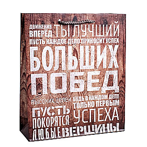 Пакет ламинированный вертикальный - Больших побед, MS 18 × 23 × 10 см