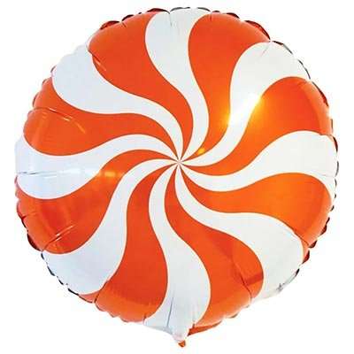 Foil balloon 18/46cm round Candy Mix, orange