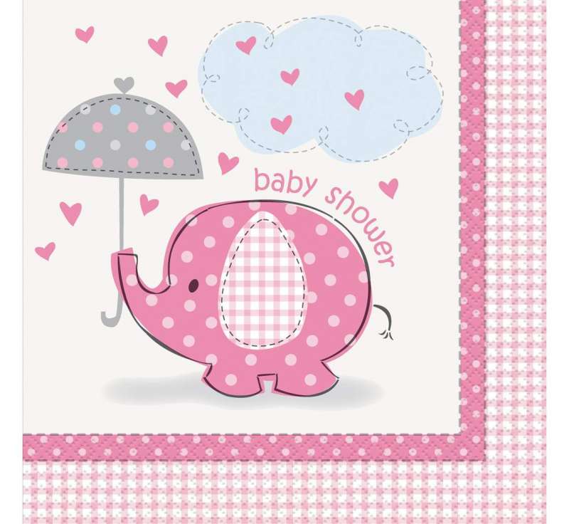 Салфетки 33х33см 16шт.  Baby Shower