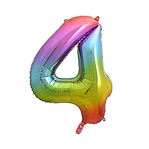 Фольгированный шар 33/85см 4 B&C Радуга