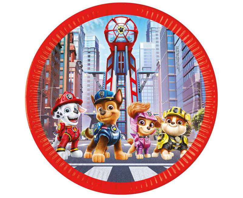 Бумажные тарелки /23см, 8шт. Paw Patrol:The Movie