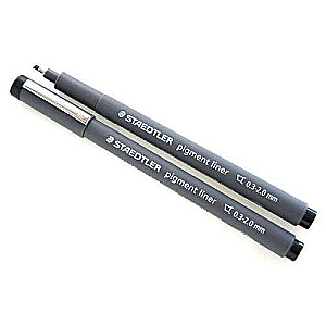 Маркер пигментый STAEDTLER 0,3мм - 2,0мм черный