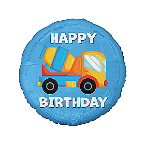 Foil Balloon 18 Concrete Mixer (Happy Birthday)